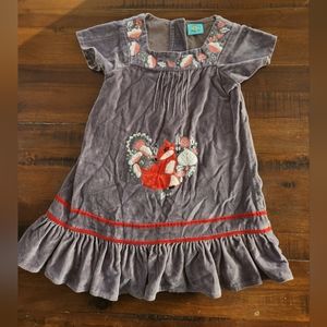 Uttam Kids Girls Fox dress 4/5y